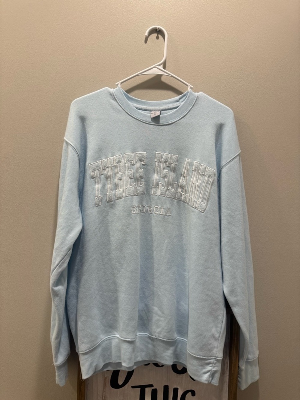 Three Island Georgia Light Blue Crewneck Sweatshirt